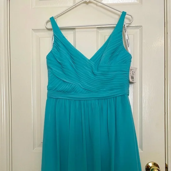 David's Bridal | Dresses | Nwt Sz 2 Davids Bridal Sheer Chiffon Tank Dress  Color Pool | Poshmark